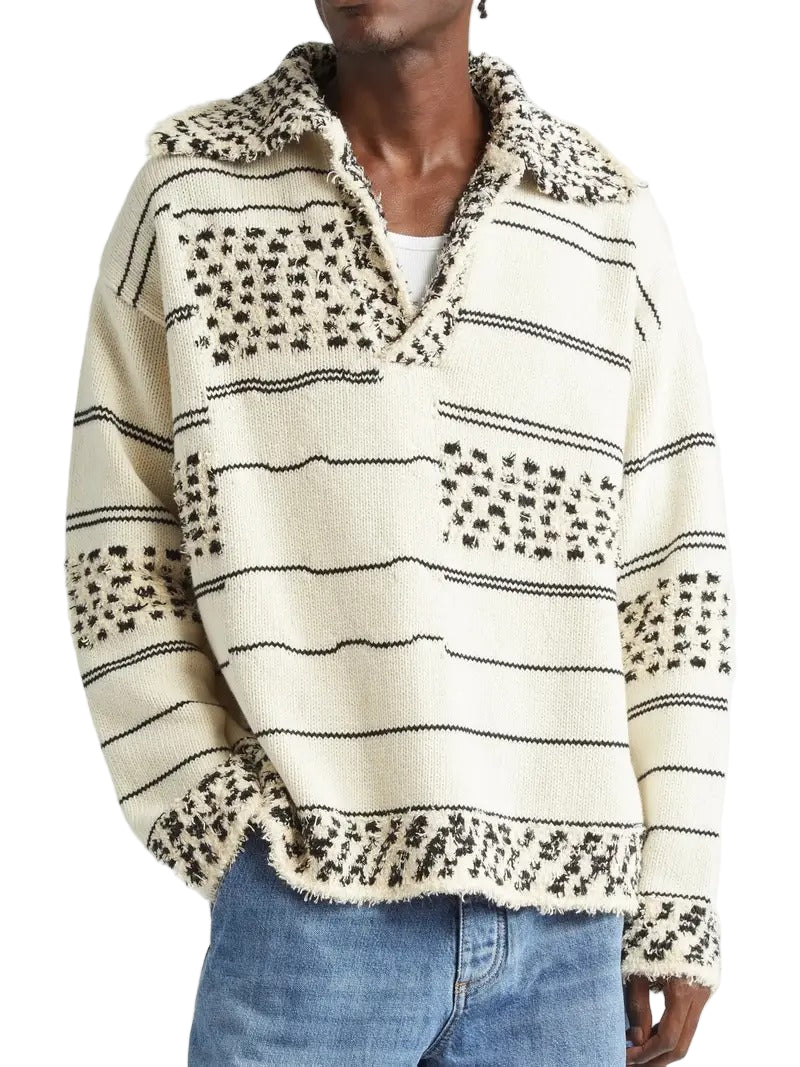 Men’s Striped Sweater with Collar