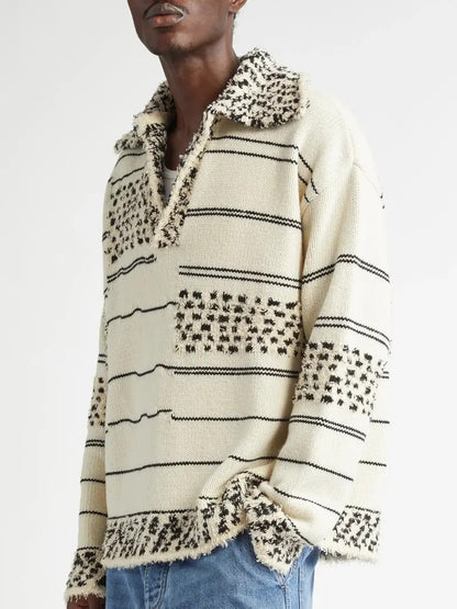 Men’s Striped Sweater with Collar