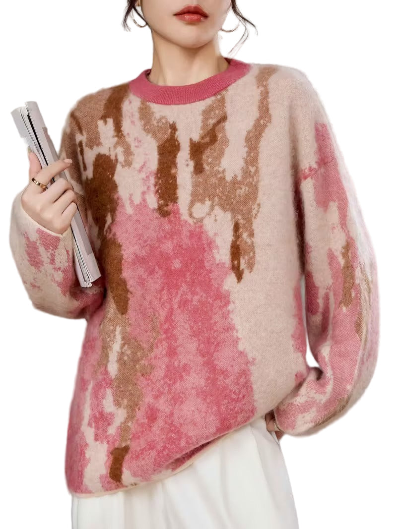 Women's Sweater with Abstract Pattern