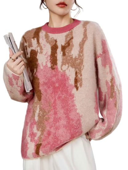 Women's Sweater with Abstract Pattern