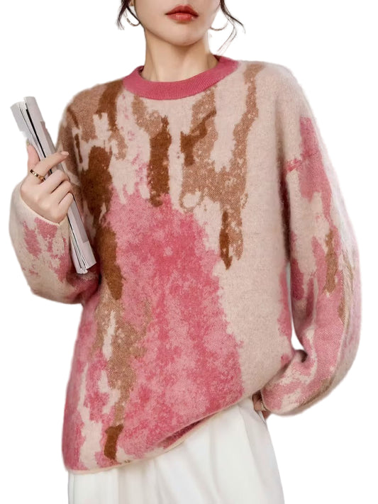 Women's Sweater with Abstract Pattern